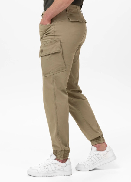 Spodnie PIT BULL Jogger bojówki męskie "SCOTT" - piaskowy