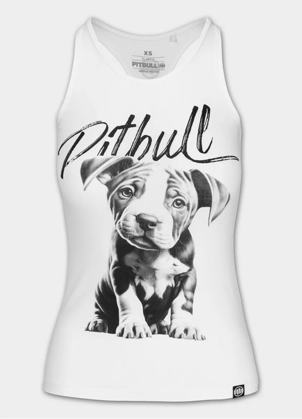  Tank Top damski PIT BULL Slim Fit "PUPPY" - biała