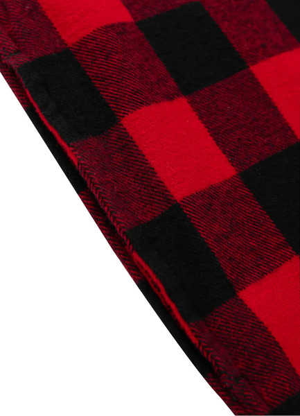 Flannel shirt with hood &quot;Woodson&quot; - PIT BULL - black/red