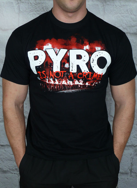 Koszulka T-shirt "No Pyro? No Party!" odzież uliczna - czarna