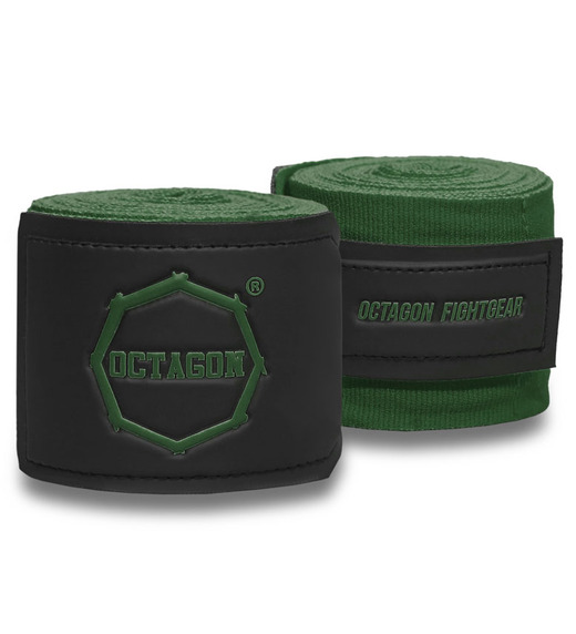 Bandaże bokserskie owijki Octagon 3 m Fightgear Supreme Basic - ciemny zielony