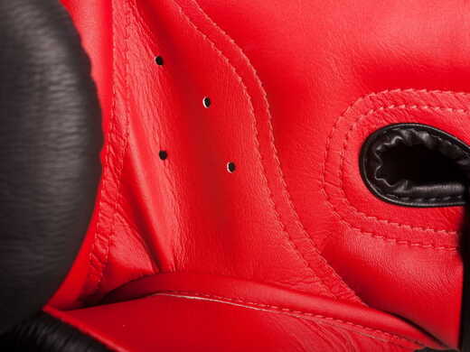 Top King boxing gloves "SUPER" TKBGSV "SUPER" (black / red palm) "K"