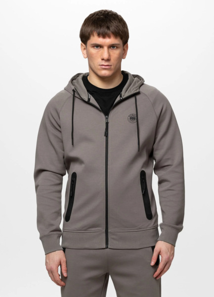 PIT BULL "DOGWOOD" Men's Zip-Up Hoodie - Taupe