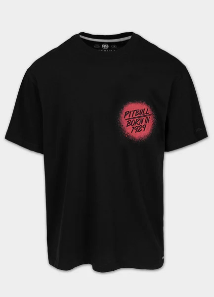 Koszulka męska PIT BULL Loose Fit "GRAFFITI" - czarny