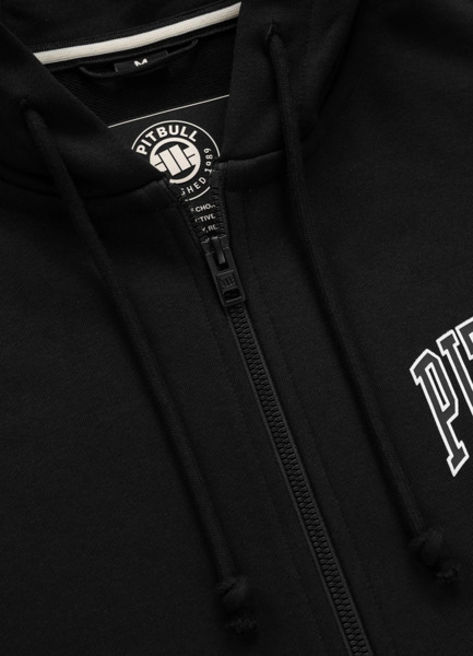 PIT BULL "BADGER" Zip-Up Hooded Vest - Black