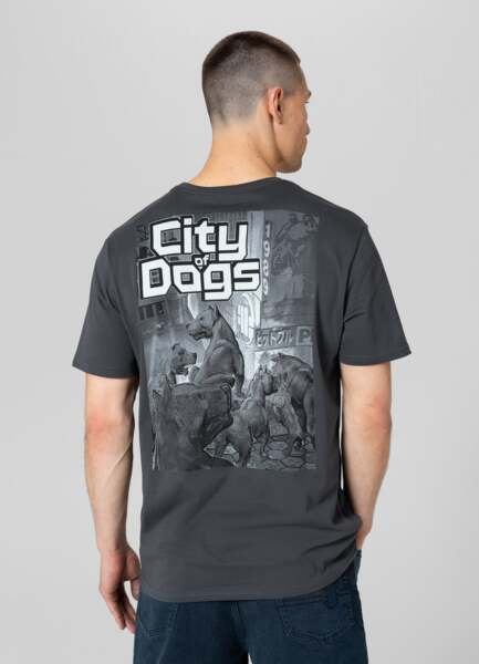 PIT BULL &quot;CITY OF DOG&quot; T-shirt - graphite
