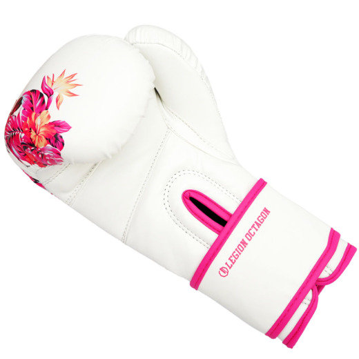 Legion Octagon Flower Women's Boxing Gloves - White/Pink