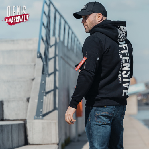 Bluza z kapturem  Dobermans Aggressive "Unstoppable BKK264" - czarna