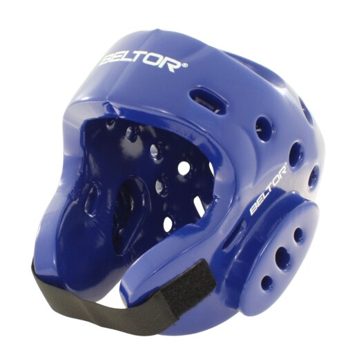 Kask piankowy z maską Beltor "TYTAN" - niebieski