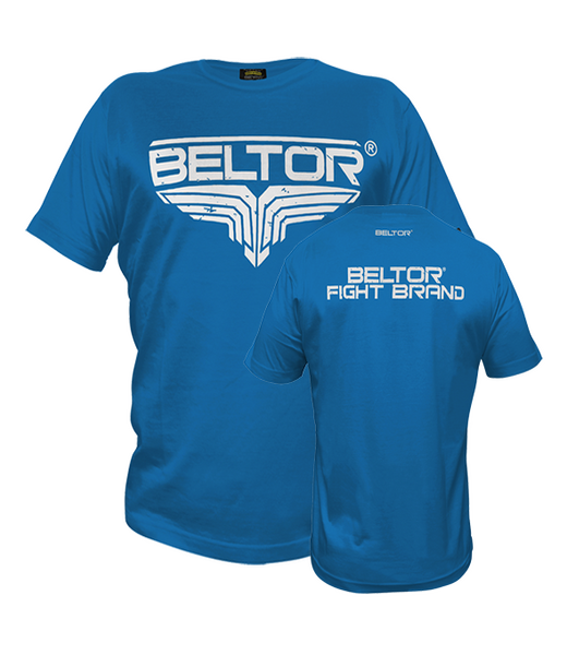BELTOR BW T-SHIRT  FIGHT BRAND "CLASSIC" niebieski/blue    M   B0554 *