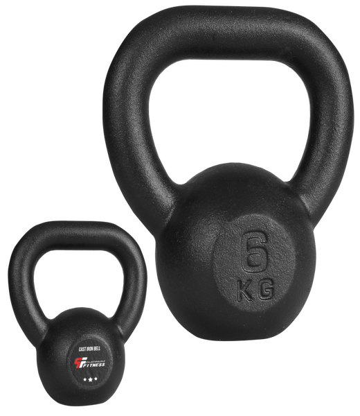 BELTOR PF LINE KETTLEBELL OBCIĄŻENIE ŻELIWNE  6kg PLATINUM FITNESS CZARNY / BLACK P0194