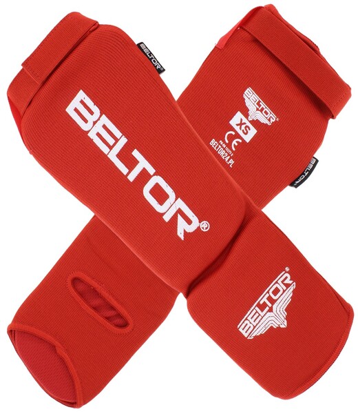 BELTOR OCHRANIACZE GOLENI I ŚRÓDSTOPIA / SHIN INSTEP GUARDS "DEFENDER"  czerwony/red     XS  B1919