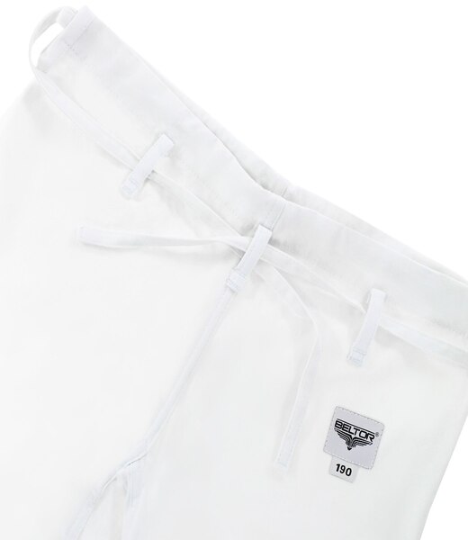 BELTOR KARATE SPODNIE DO KIMONA / PANTS FOR KARATE GI "SENPAI PREMIUM" white/biały 12oz 190cm B2302