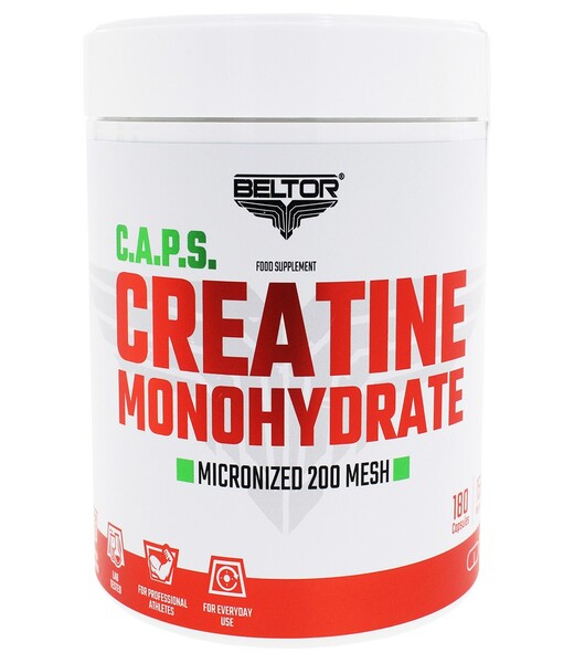 BELTOR CREATINE MONOHYDRATE CAPS  180 kaps.  B1745 *