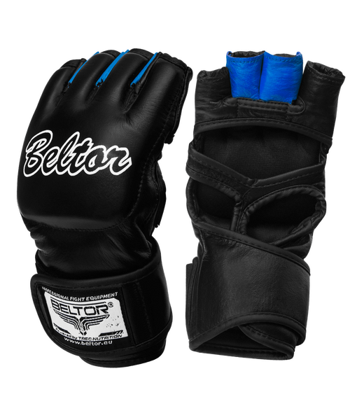 BELTOR RĘKAWICE MMA / MMA GLOVES "BLADE" XL - czarny/niebieski - black/blue B0760