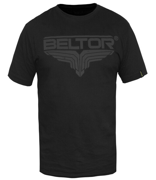 BELTOR BW T-SHIRT SLIM "BLACK ON BLACK " czarny/black XL B0344