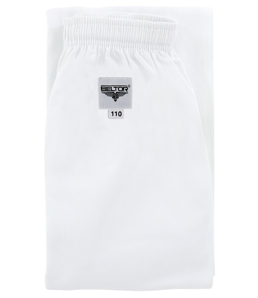 BELTOR KARATE SPODNIE DO KIMONA / PANTS FOR KARATE GI "SENPAI" white/biały 10oz 110cm B2316