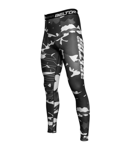 BELTOR BW LEGGINSY / LONG PANTS "PANTHER"  L  skala szarości / grey scale B0923 *