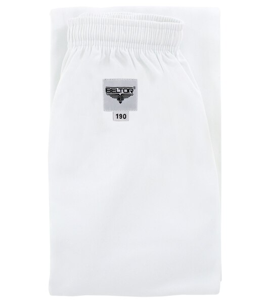 BELTOR KARATE SPODNIE DO KIMONA / PANTS FOR KARATE GI "SENPAI" white/biały 10oz 190cm B2324