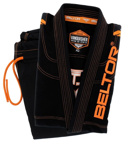 BELTOR BJJ GI / KIMONO VANQUISHER black/orange - czarny/pomarańczowy A3 B2818