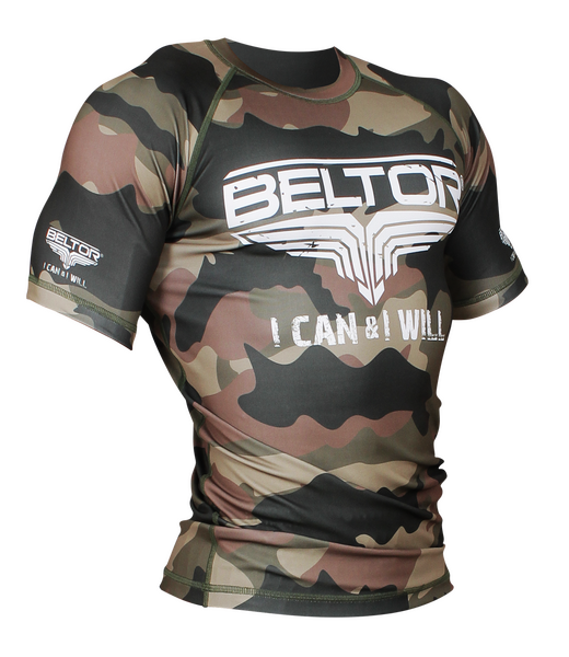 BELTOR BW RASHGUARD SHORT SLEEVE "ARMY" 01 moro/camo  XXL    B0995 *