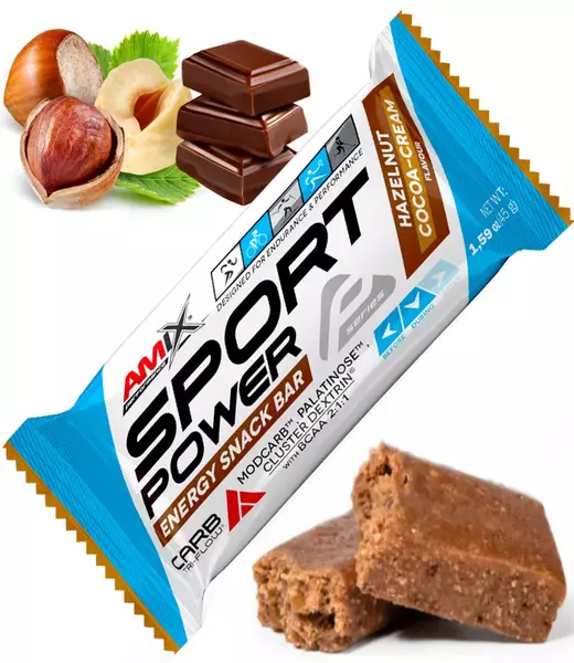 AMIX BATON SPORT POWER BAR 45 g. HAZELNUT COCOA-CREAM ( op. 20 szt. )
