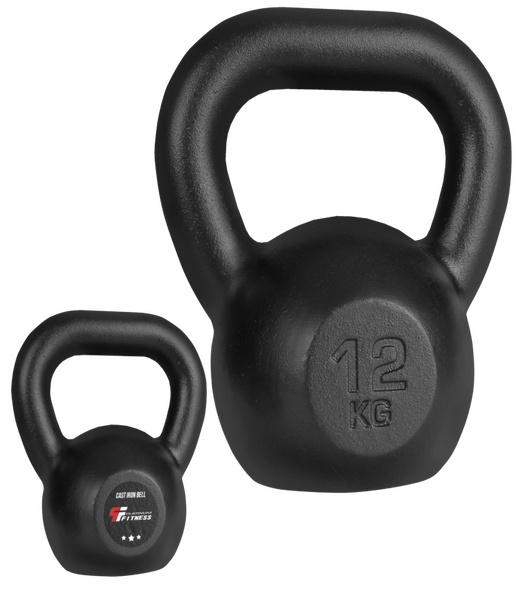 BELTOR PF LINE KETTLEBELL OBCIĄŻENIE ŻELIWNE 12kg PLATINUM FITNESS CZARNY / BLACK P0196