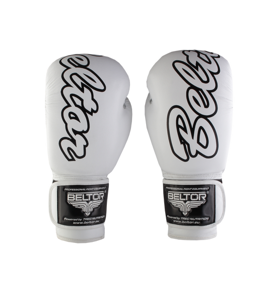 BELTOR RĘKAWICE BOKSERSKIE / BOXING GLOVES "VICTOUS" 16oz - white/biały B1090