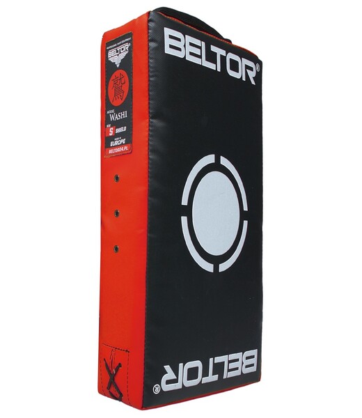 BELTOR 1 TARCZA TRENINGOWA / TRAINING SHIELD "WASHI" "S" HARD PRO SERIES czarny-czerwony/black-red 44x25x12cm B1897