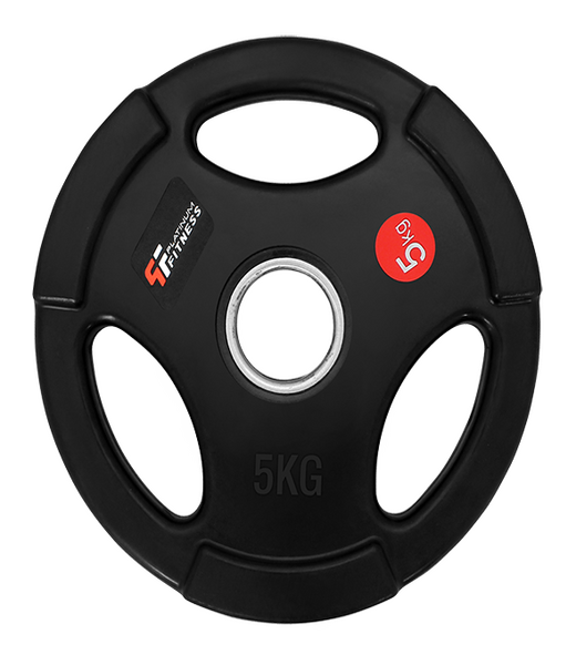 BELTOR PF LINE OBCIĄŻENIE OLIMPIJSKIE W GUMIE Z UCHWYTAMI - BLACK 5 kg/51,5 mm P0082