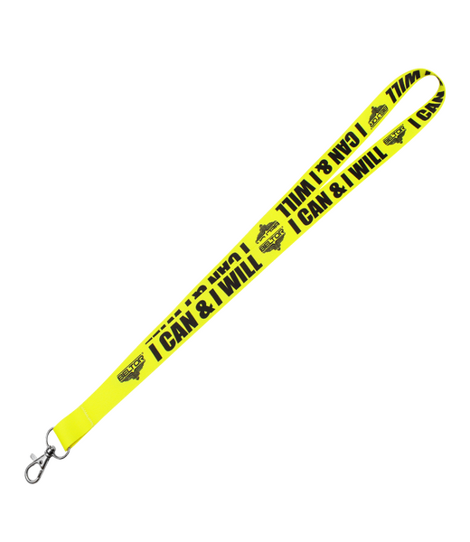 BELTOR SMYCZ / KEY HOLDER "I CAN & I WILL" - żółty/yellow B0633 *