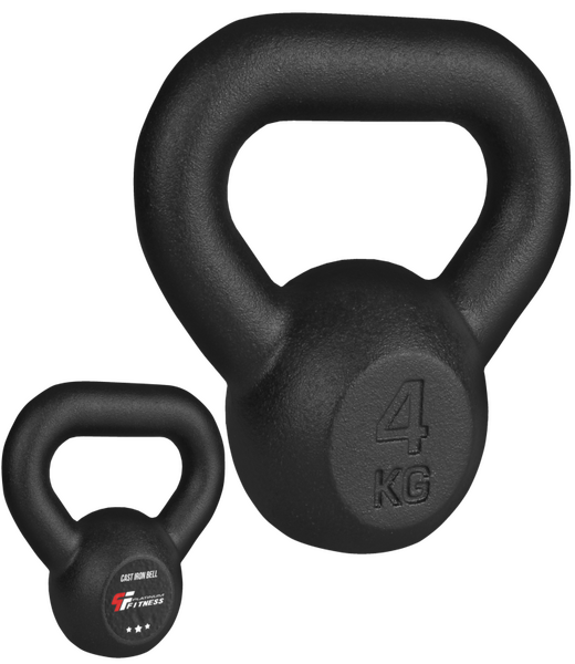 BELTOR PF LINE KETTLEBELL OBCIĄŻENIE ŻELIWNE  4kg PLATINUM FITNESS CZARNY / BLACK P0193