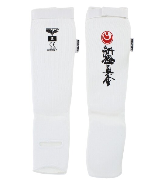BELTOR KARATE OCHRANIACZE GOLENI I ŚRÓDSTOPIA / SHIN INSTEP GUARDS "KABE SHINKYOKUSHINKAI" biały/white   S  B2205