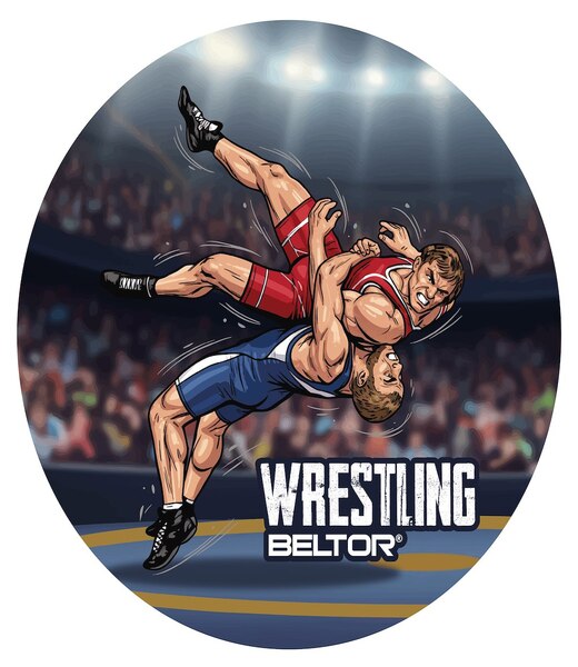 BELTOR WRESTLING MAGNES / MAGNET "MAT DOMINATOR" 60x60mm B4165