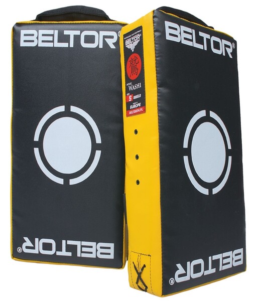 BELTOR TARCZA TRENINGOWA " PARA " / TRAINING SHIELD "WASHI" "S" SOFT INSIDE czarny-żółty/black-yellow 44x25x12cm B1898 PARA