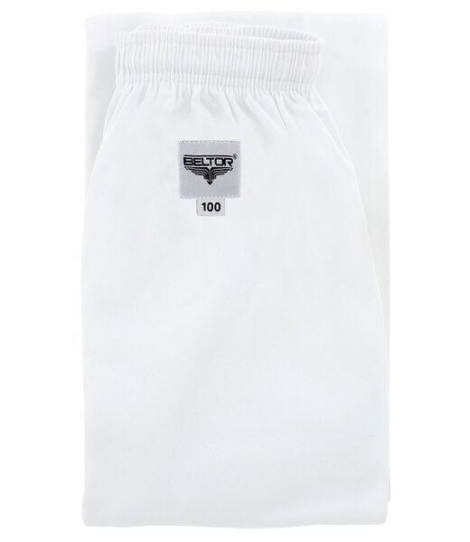BELTOR KARATE SPODNIE DO KIMONA / PANTS FOR KARATE GI "SENPAI" white/biały 10oz 100cm B2315