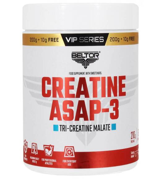 BELTOR CREATINE ASAP3 210 g. Grapefruit / Grejpfrut VIP SERIES ! (200g + GRATIS 10g) B1756 *