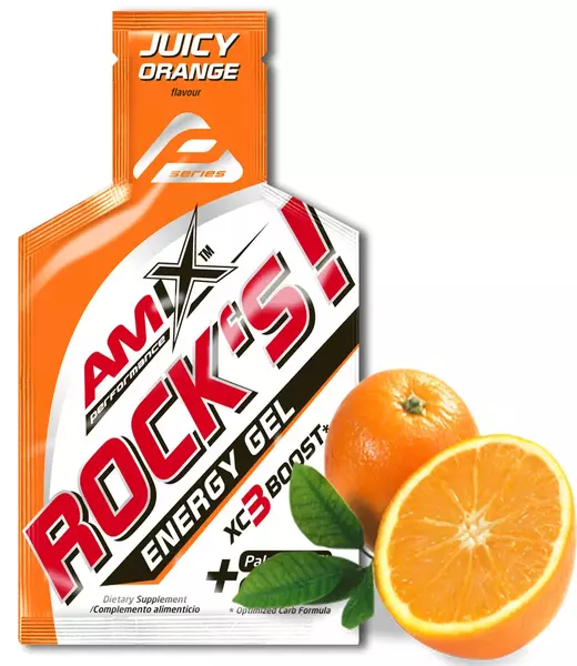 AMIX PERFORMANCE ROCKS ENERGY GEL FREE 32 g. ORANGE - ŻEL ENERGETYCZNY BEZ KOFEINY ( op. 20 szt. )