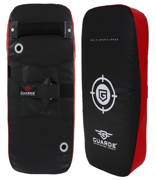 GUARDE TAJSKA TARCZA TRENINGOWA PAO / THAI PAD "STRIKE" CURVED czarny/czerwony - black/red 55x25x10cm G0068