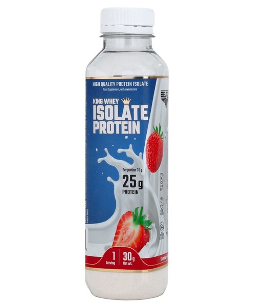 BELTOR KING WHEY ISOLATE PROTEIN 30 g. (PET PL-EN) Strawberry / Truskawka B1587
