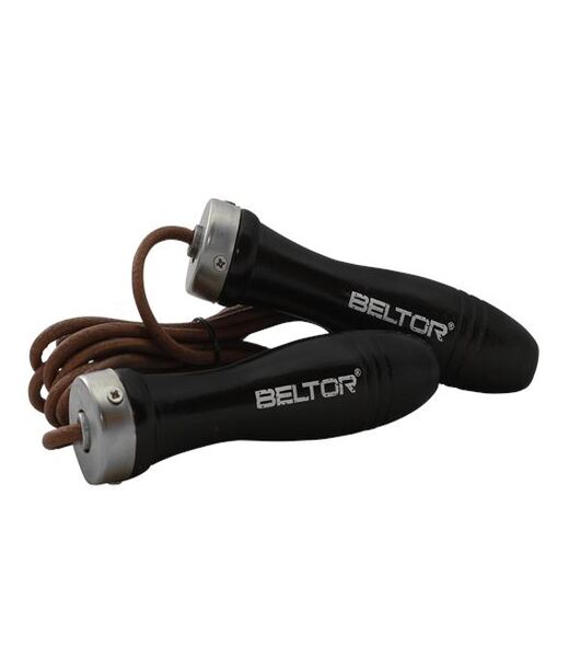 BELTOR SKAKANKA ŁOŻYSKOWANA RZEMYK DREWNIANA RĄCZKA / BEARING WOODEN HANDLE LEATHER JUMP ROPE 275cm B0001