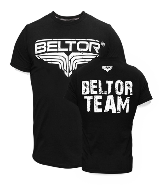 BELTOR BW T-SHIRT SLIM "BELTOR TEAM" czarny/black M B0622 *
