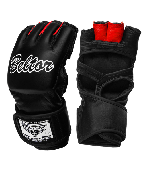 BELTOR RĘKAWICE MMA / MMA GLOVES "BLADE" XL - czarny/czerwony - black/red B0756
