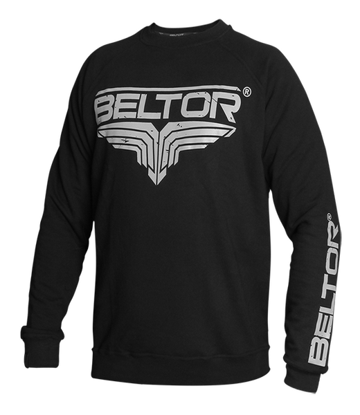 BELTOR BW BLUZA / CREWNECK "CLASSIC FIGHT BRAND"       S czarny/black B0237 *