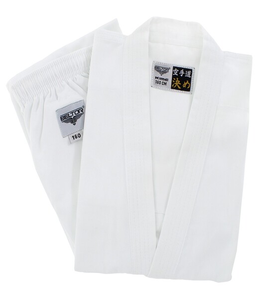 BELTOR KARATE KIMONO / KARATE GI "KIME" white/biały 10oz 160cm B2374