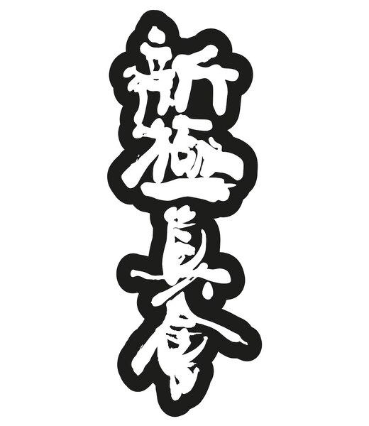 BELTOR KARATE MAGNES / KARATE MAGNET "KANJI SHINKYOKUSHINKAI" white on black - białe logo na czarnym tle 36x80mm B3998