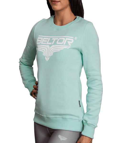 BELTOR BW BLUZA DAMSKA / CREWNECK "GIRL CLASSIC" miętowy/mint M B0980 *