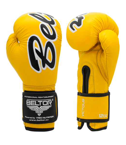 BELTOR RĘKAWICE BOKSERSKIE / BOXING GLOVES "VICTOUS" 16oz - żółty/yellow B0842