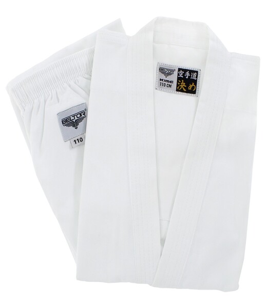 BELTOR KARATE KIMONO / KARATE GI "KIME" white/biały 10oz 110cm B2369