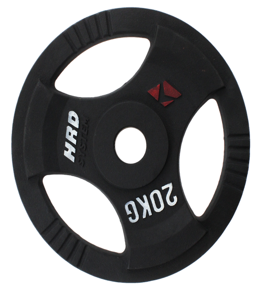 BELTOR HRD SYSTEM LINE OBCIĄŻENIE OLIMPIJSKIE ŻELIWNE CZARNE Z UCHWYTAMI 20 kg/51,5mm H0080